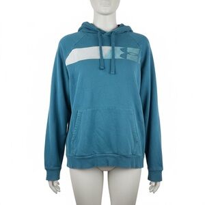Under Armour Women’s Loose Fit Teal Hoodie Raglan Sleeves Sz M Oversized Baggy